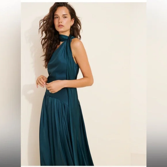 olive green dresses plus size Anthropologie Antoinette Seafoam Green Lace Ruffle Midi Dress – Mustang  Sally Two's Closet main image 1